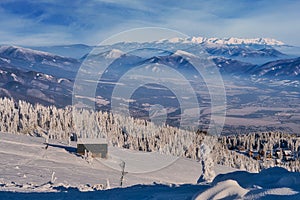 Ski resort on Martinske Hole under Krizava hill