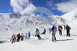 Ski resort Mayrhofen in Tyrol, Austria