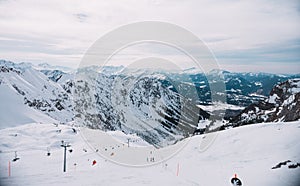 Ski resort in the mountain, Alp, Germany