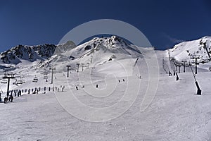 Ski resort Pas de la Casa sector in Grandvalira, Andorra photo