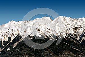 Ski resort Rosa Khutor. Mountains of Krasnaya Polyana. Sochi, Russia