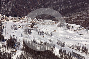 Ski resort Rosa Khutor. Mountains of Krasnaya Polyana. Sochi, Russia photo