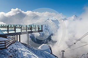 Ski resort Samnaun in Switzerland,