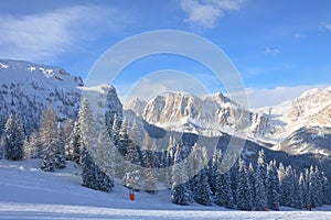 Ski resort of Selva di Val Gardena, Italy