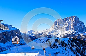 Ski resort of Selva di Val Gardena, Italy