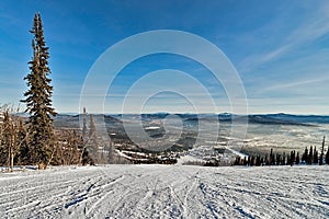 Ski resort Sheregesh, Kemerovo region, Russia.