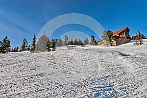 Ski resort Sheregesh, Kemerovo region, Russia.