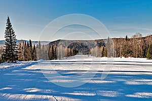 Ski resort Sheregesh, Kemerovo region, Russia.