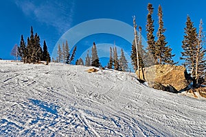 Ski resort Sheregesh, Kemerovo region, Russia.