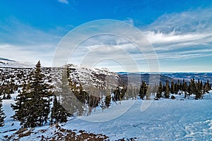 Ski resort Sheregesh, Kemerovo region, Russia.