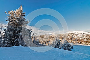 Ski resort Sheregesh, Kemerovo region, Russia.