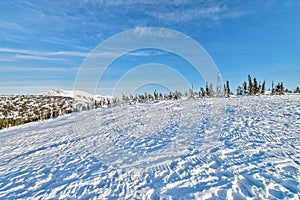Ski resort Sheregesh, Kemerovo region, Russia.