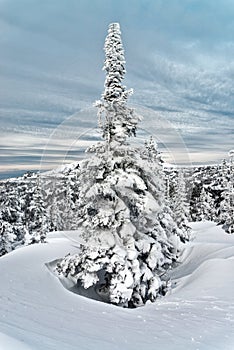 Ski resort Sheregesh, Kemerovo region, Russia.