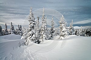 Ski resort Sheregesh, Kemerovo region, Russia.