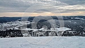 Ski resort Sheregesh, Kemerovo region, Russia. photo