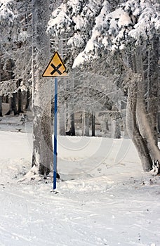 Ski resort sign