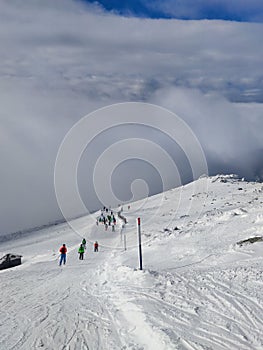 Lyžařské středisko svah nad mraky slovensko Tatry