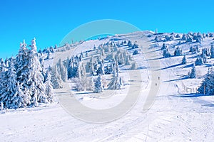 Ski resort slope Kopaonik, Serbia