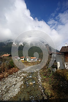 Ski resort, small village Mayrhofen Austria