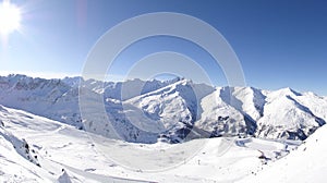 Ski resort in Valloire, France