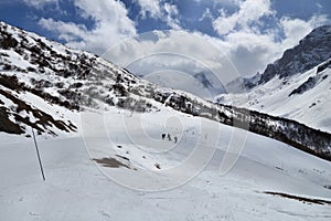 Ski resort in Valloire, France