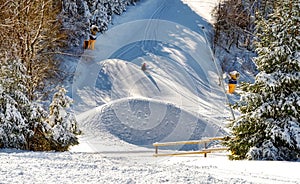 Ski resort in winter near Winterberg