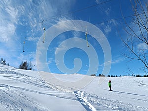 ski resort in winter, North of Sweden