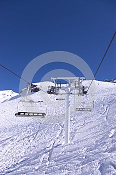 Ski resort winter view