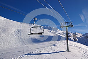 Ski resort winter view