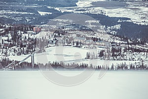 Ski resort in winter