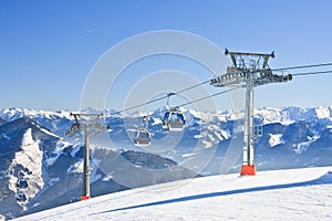 Ski resort Zell am See, Austrian
