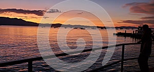 Ski run marina at sunset tahoe