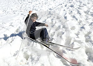 ski school child falls