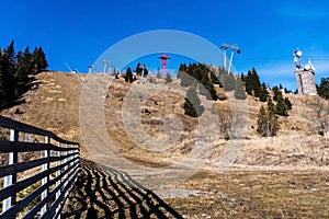 Ski slope from 1400 m, Sinaia