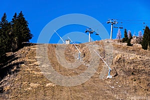 Ski slope from 1400 m, Sinaia