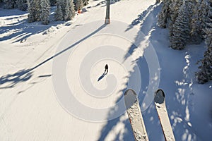 Ski slope from above