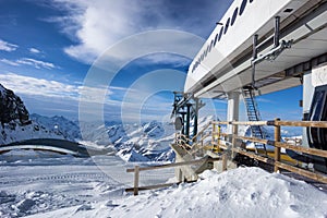 Ski slope in Alagna, Italy photo