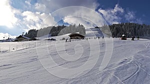 Ski slope in Dorfgastein in the Alps. photo