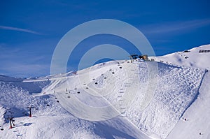 Ski slope in austrian alps