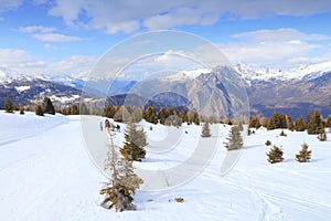 Ski slope in France