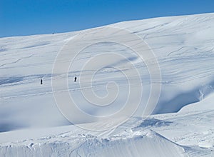 Ski slope, French alps photo