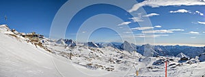 Ski slope on Gressoney photo