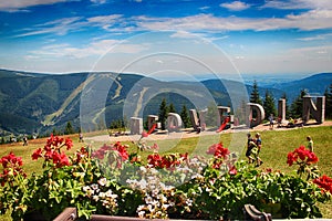 Ski slope Medvedin in Giant Mountains in Czech republic is beuatiful in summer