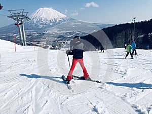 The ski slope of Niseko Mt. Resort Grand Hirafu at Niseko, Hokkaido