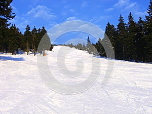 Ski slope in Rokytnice mountai