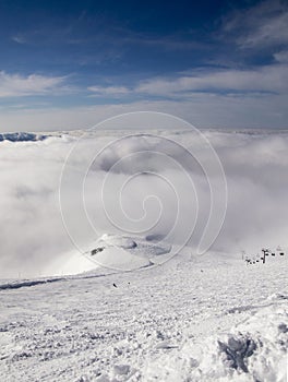 Ski slope in Rosa Khutor, Russia
