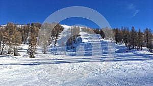 ski slope in Sestriere