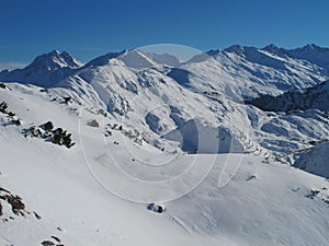 Ski slope in St Anton resort photo