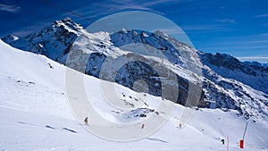 Ski slope in Val Thorens