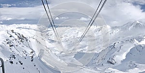 Ski Slope Val Thorens. Three Valleys. France